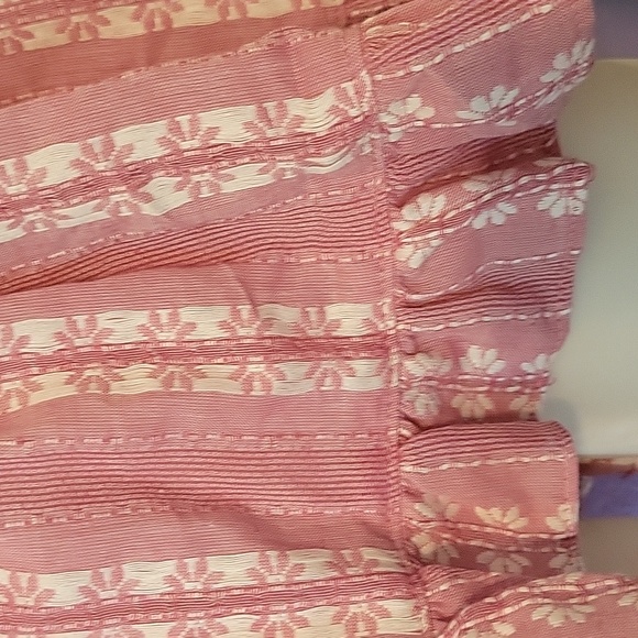 Pastourelle by Pippa & Julie red boho bohemian tassel pom pom modern top - Picture 5 of 10